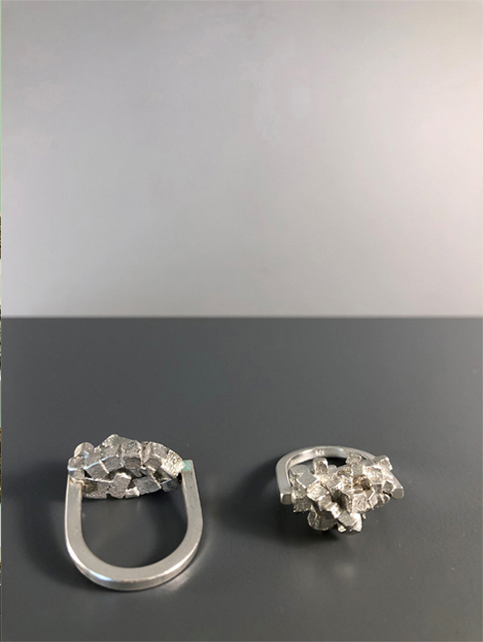 Ringe mit Silberwürfeln